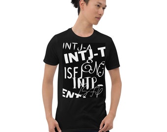 mbti in black bg - Short-Sleeve Unisex T-Shirt