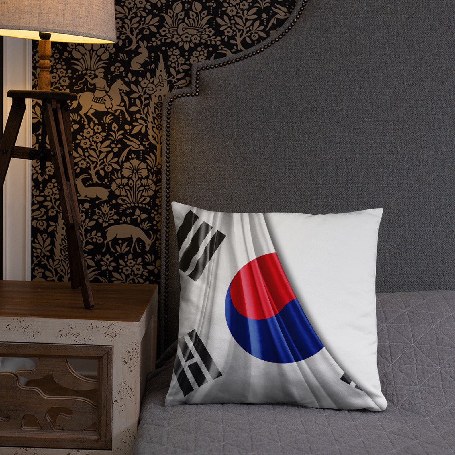 South Korean Flag Basic Pillow Etsy UK