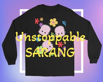 Unstoppable Sarang in black bg - Men’s Long Sleeve Shirt