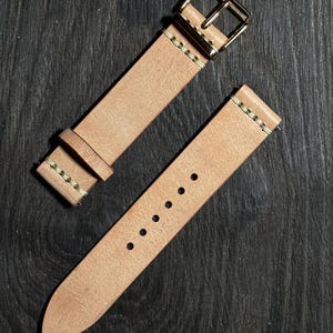 natural color leather watch strap