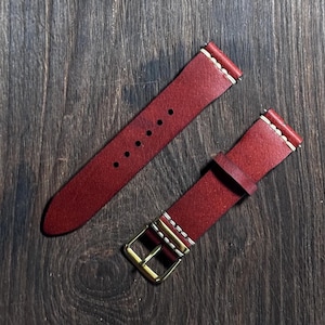 reddish brown leather watch straps