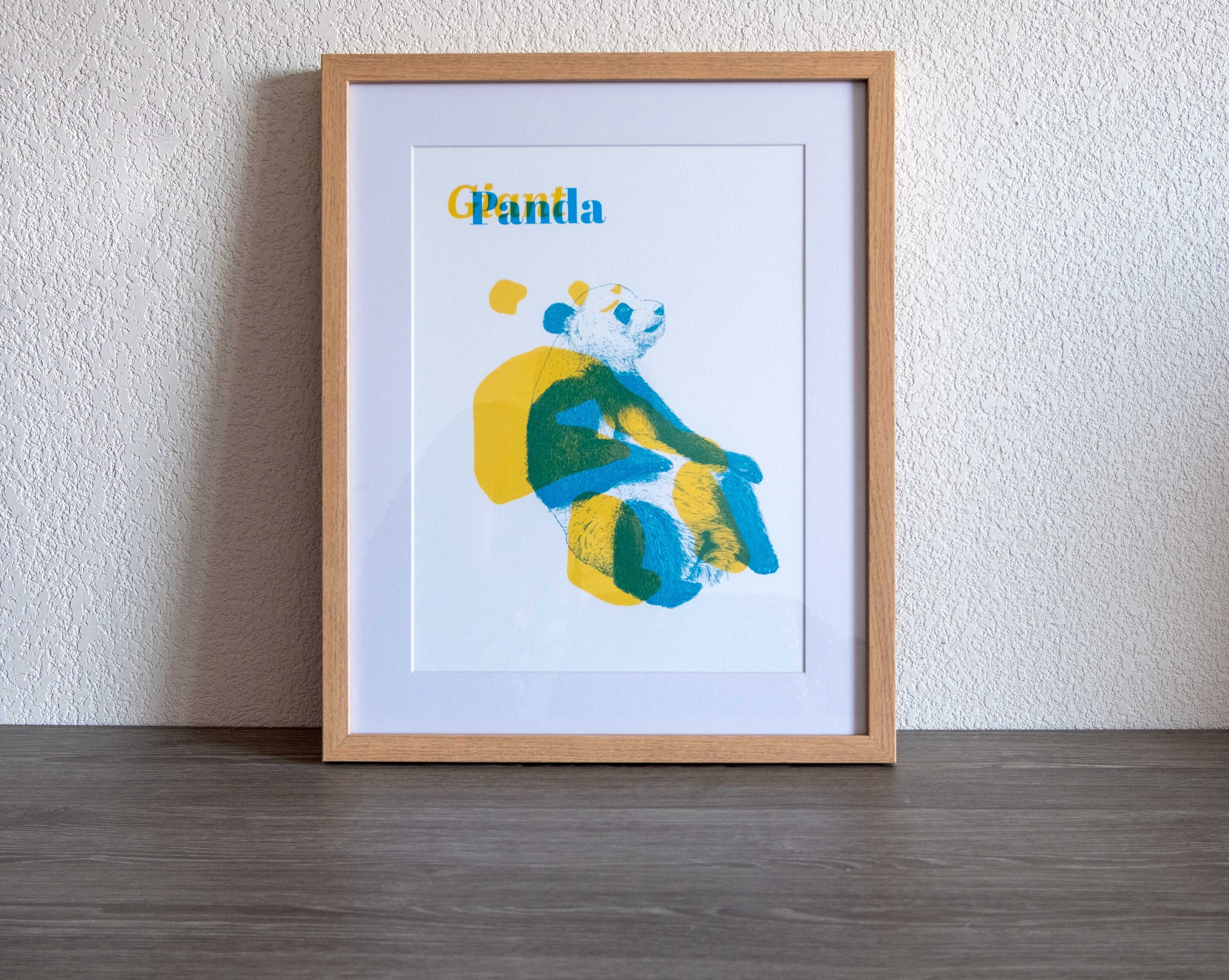 Affiche Panda, Illustration d'animaux, Poster, A6, A4, A3