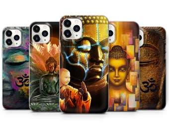 Buddha Phone Case Om Cover adapté pour iPhone 12, 7, 8+, XS, XR, 11, 12 & Samsung S10 Lite, S21, A50, A51, Huawei P20, P30 Pro A51