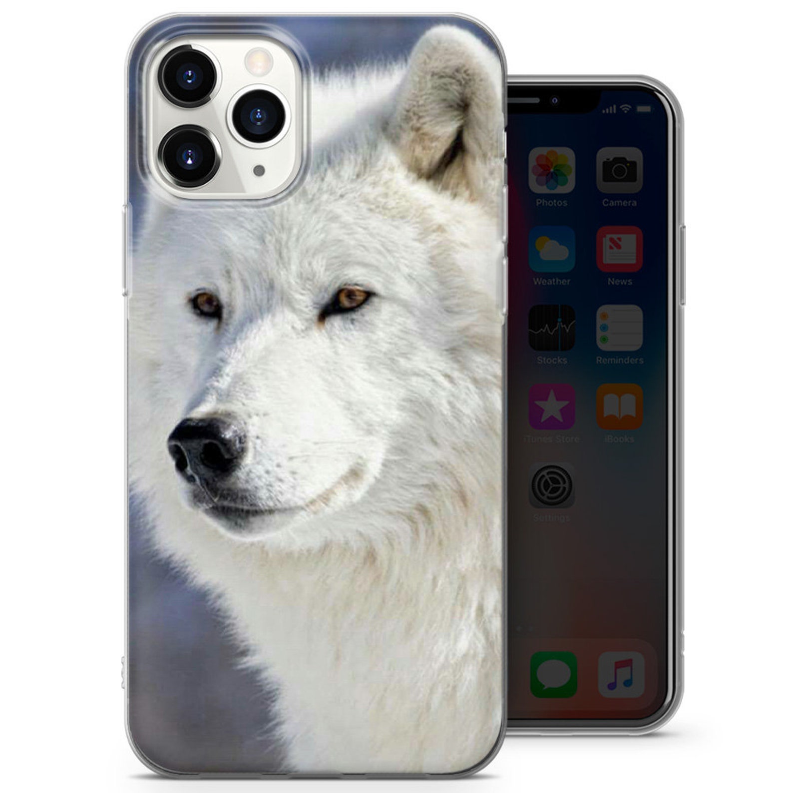 Wolf Phone Case Wolves Animal Cover Fit for iPhone 12, 7, 8, XS, XR, 11 ...