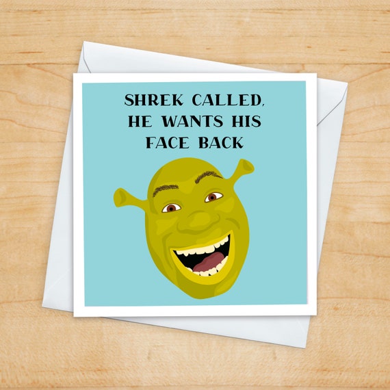 Shrek Face Meme | Greeting Card