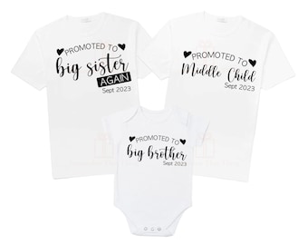 promoted to middle child shirt