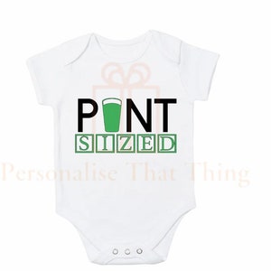Pint sized Saint Patricks day - st Patricks day baby bodysuit outfit