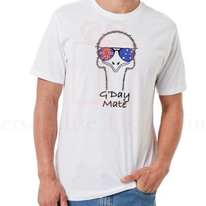 オーストラリア gday mate エミュ メンズ t シャツ