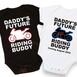 Daddy’s future riding buddy motorbike baby bodysuit outfit