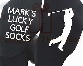 Lucky golf socks men’s personalised custom name