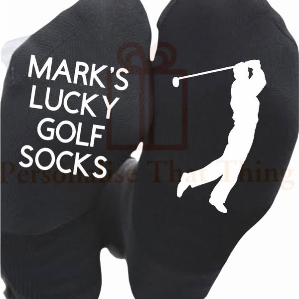 Lucky golf socks men’s personalised custom name