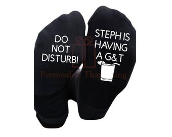 Gin & tonic custom name printed women’s socks