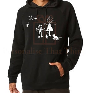 Personalised your children’s drawing / art work men’s hoodie