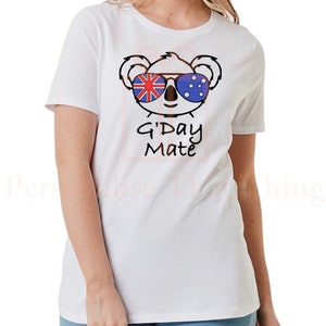 Camiseta feminina australiana gday mate koala