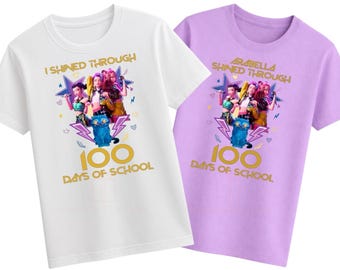 I Shined Through 100 Days of School Shirt |   Kpop School Tee | Personalised 100 Days Shirt