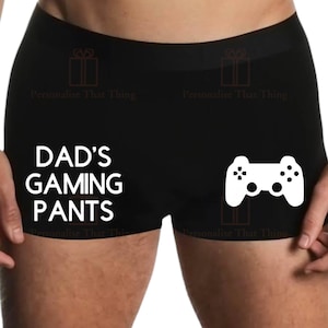 Personalised custom name gaming men’s boxer trunks