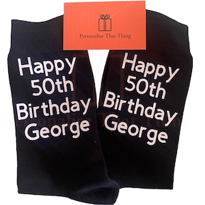 Personalised custom birthday printed men’s socks