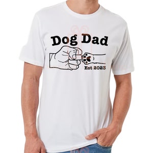 Mens dog dad pet fist pump tshirt