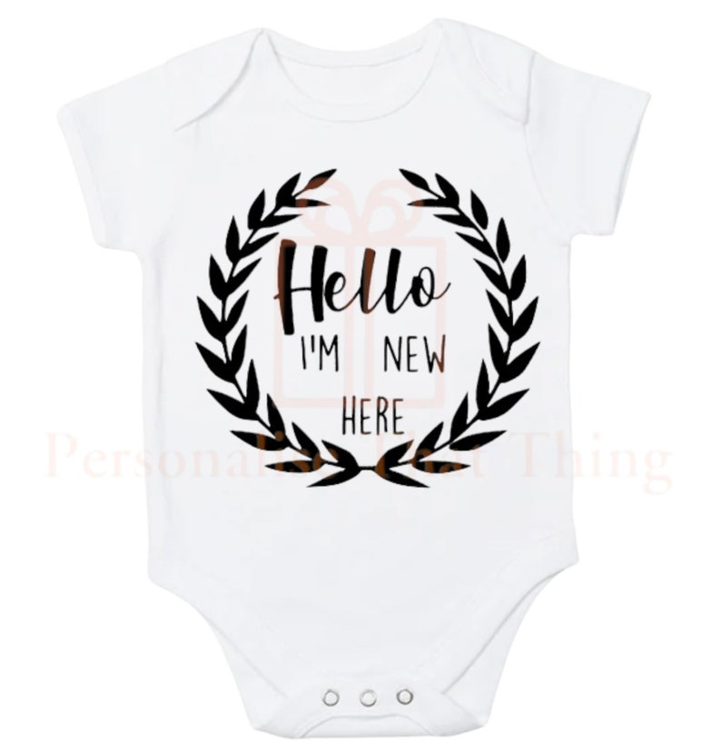 Hello I'm new here going home newborn hospital outfit image 1