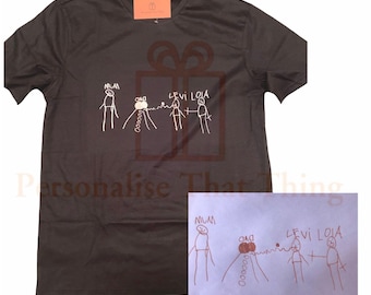 Personalised your children’s drawing / art work men’s T-shirt
