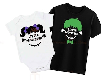 Little monster Halloween tshirt / baby bodysuit