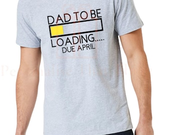 Dad to be loading mens personalised tshirt
