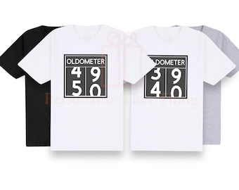 Oldometer funny custom age birthday tshirt
