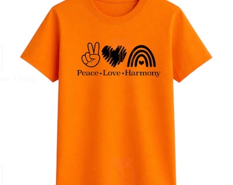 Harmony day orange tshirt - peace love harmony