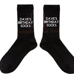 Personalised custom name birthday men’s socks