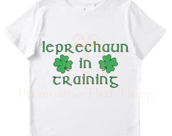 Leprechaun in training irish ST Patricks day childrens t-shirt