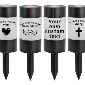 Memorial in memory of garden / grave black solar light