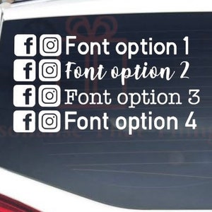 Social media Facebook Instagram company business marketing car decal sticker