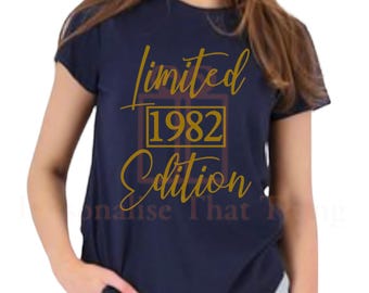 Limited edition 40th birthday year womens tshirt