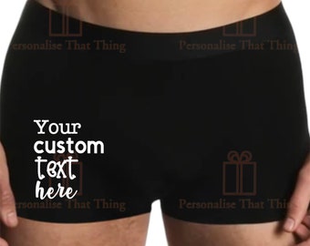 Personalised custom your text men’s boxer trunks