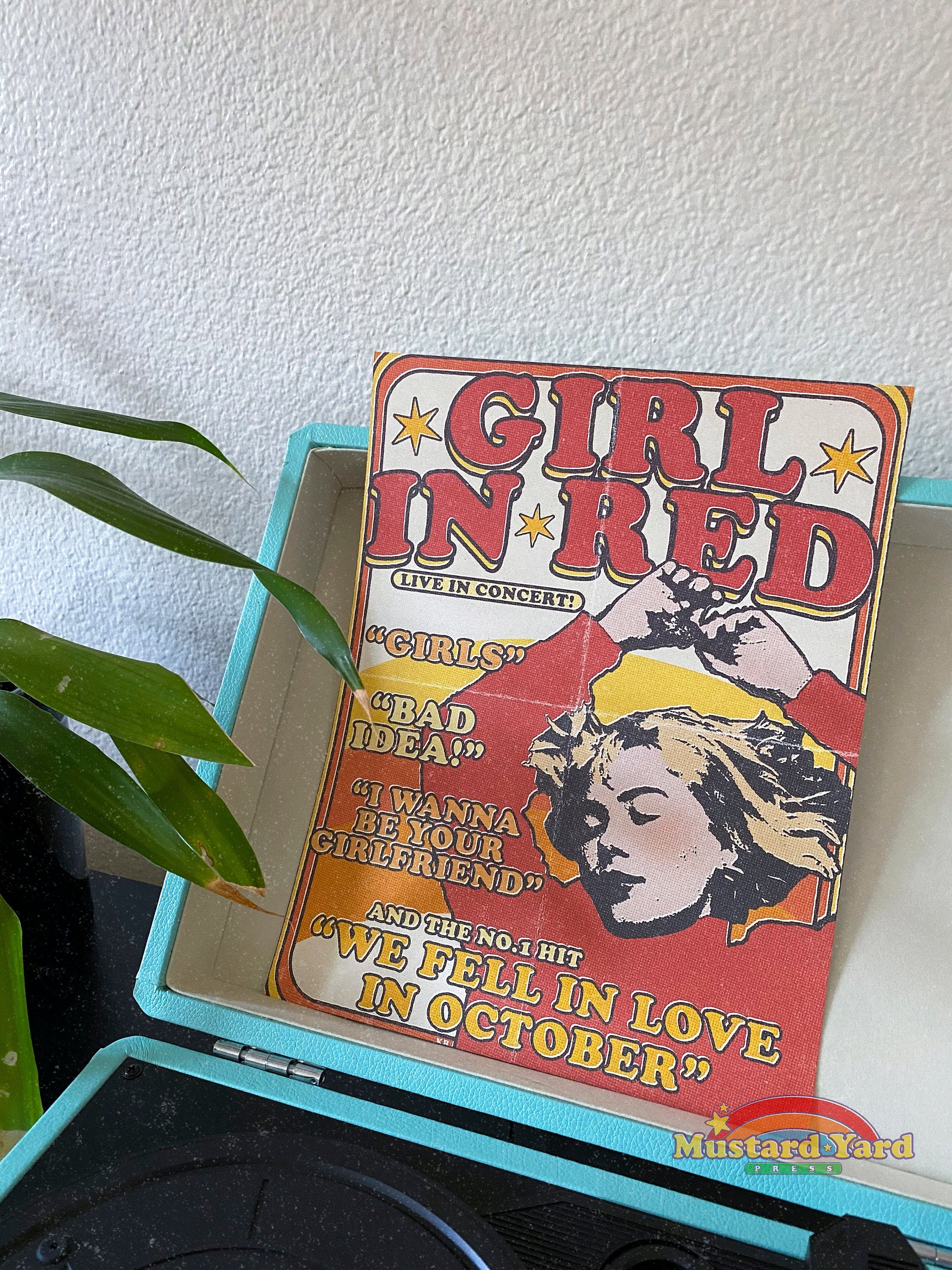Girl In Red Retro Inspired Aesthetic Poster Print Etsy Ireland