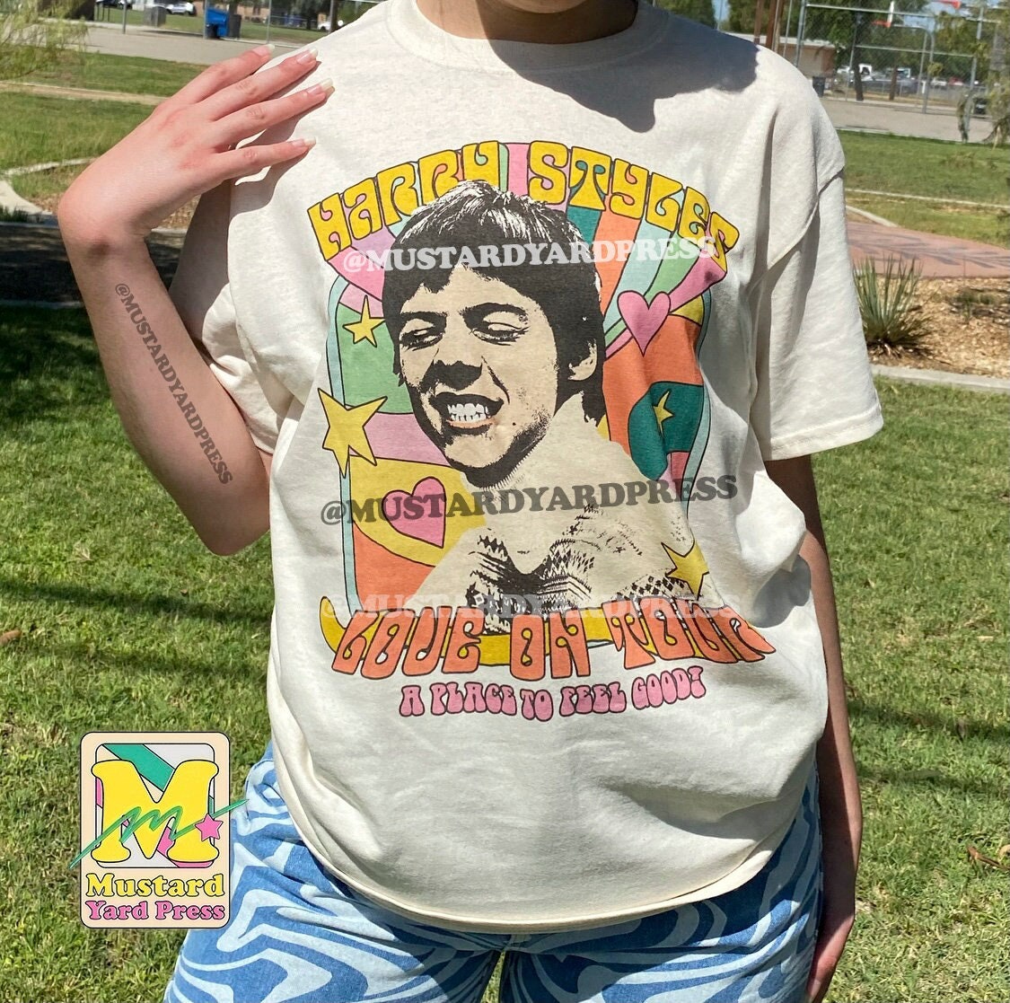 Groovy Love on Tour Dates Retro T-shirt 