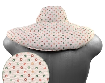 Coussin cervical avec col montant - Pois multicolore - Disponibles avec plusieurs remplissages différents