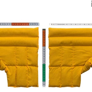 Schulter & Nackenkissen mit Kragen mango Nacken Wärmekissen Verschiedene Körnerkissen Füllungen: Kirschkern Leinsamen uvm Bild 5