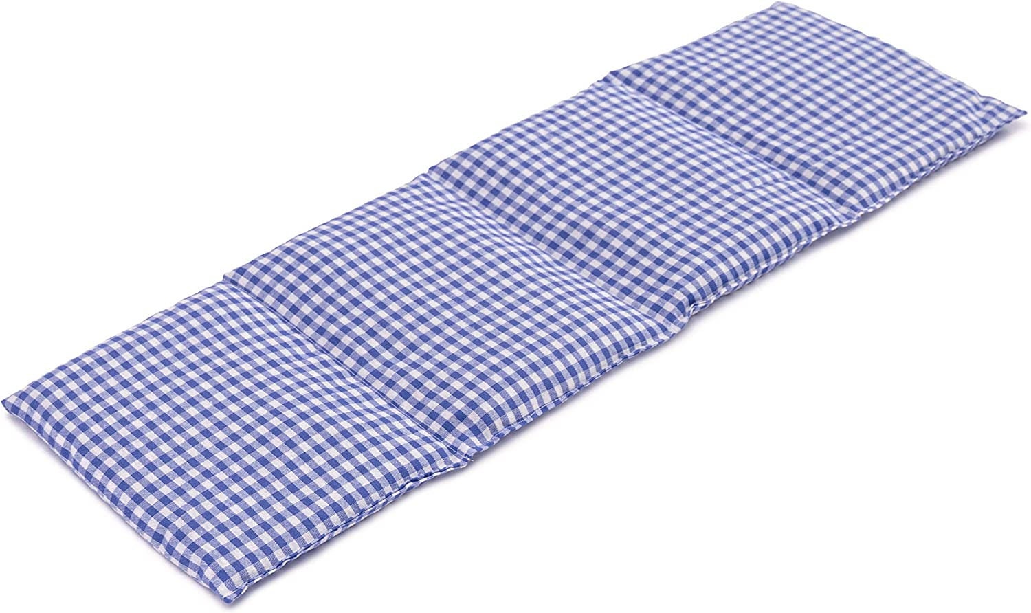 Coussin aux graines, compartimenté en sept avec rubans d´attache