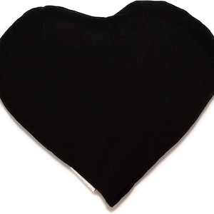 Körnerkissen Herz. ca. 30x25cm | schwarz | Wärmekissen Kältekissen Körnerkissen für Mikrowelle & Backofen
