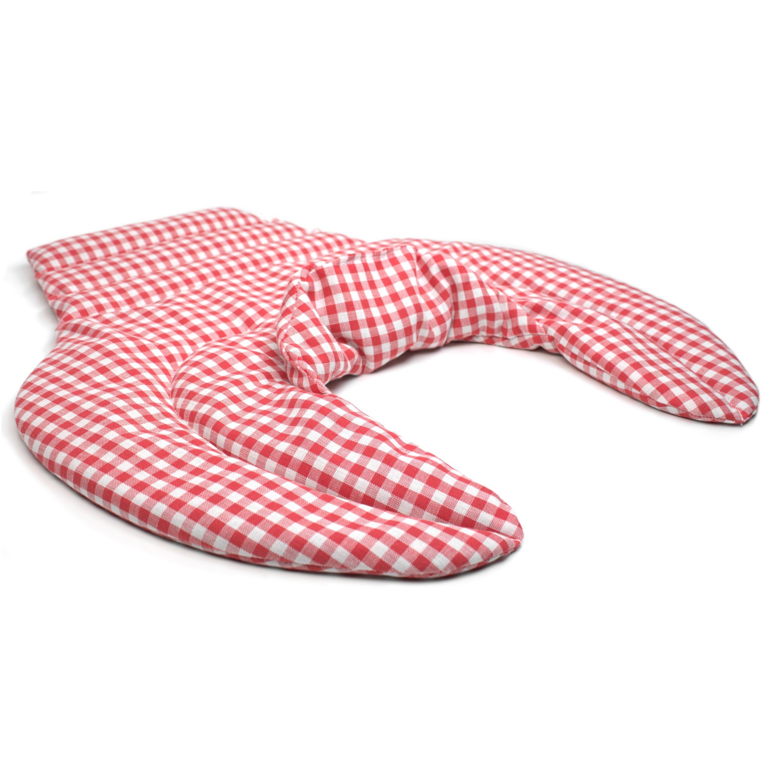 Efie Cuscino Cervicale Neonato 0+ Mesi - Biologico Cotone E Lana - 100% Made In Germany - Bianco/Rosso
