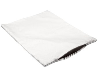 Twill ticking white with zipper. 100% cotton - cover ideal for filling your own pillows - ticking = empty pillowcase