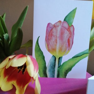 Tulipa Watercolour Card