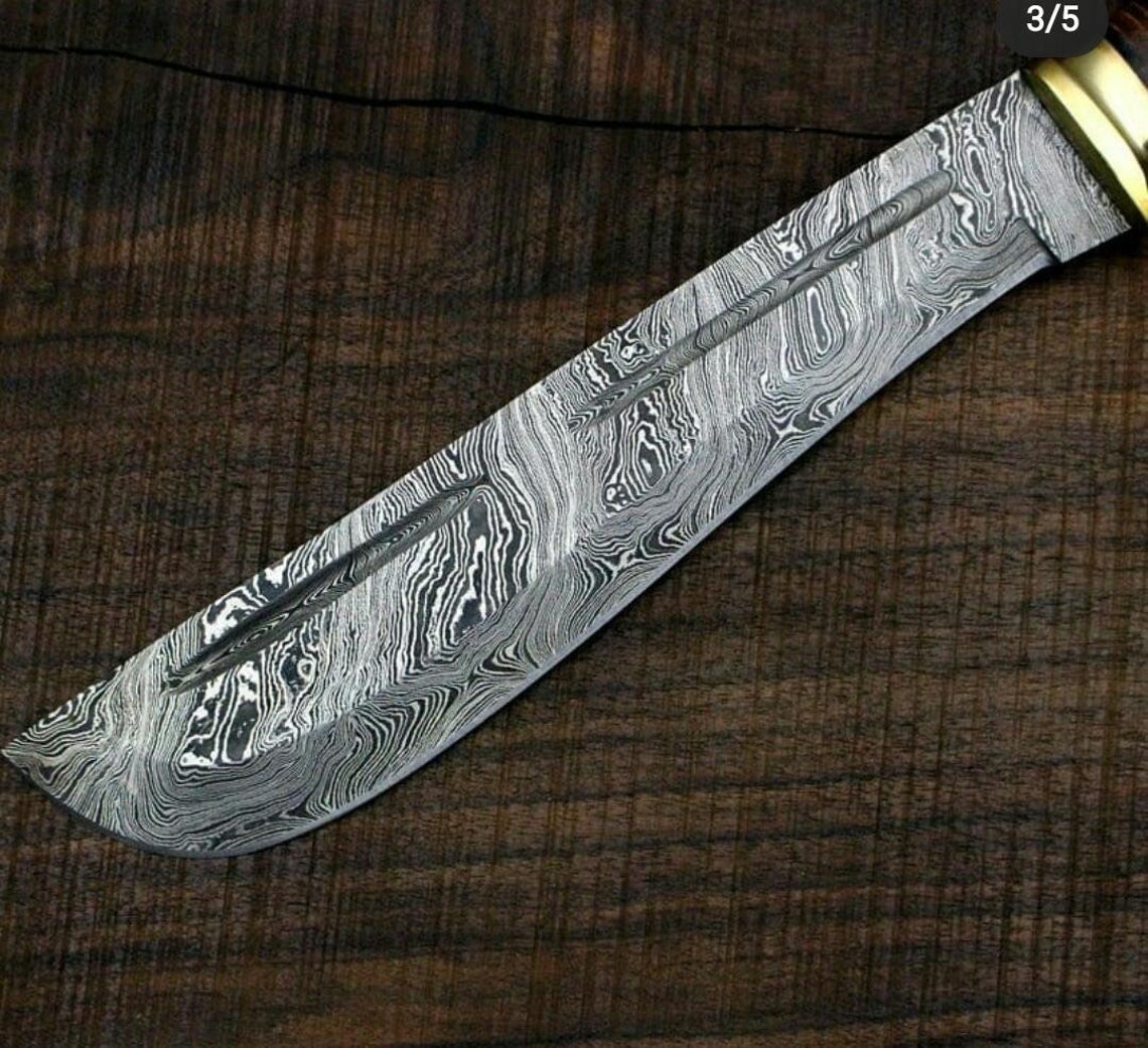 Handmade Damascus Steel Machete Knife Etsy