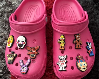 10-Piece FNAF-Inspired Shoe Charms Set – Universal Fit, Fun Horror Game Theme Accessories