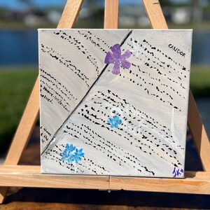 Original Acrylic Painting on Canvas| Book| Vibrant Wall Art| Modern Home Decor