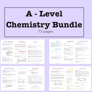 A LEVEL CHEMISTRY NOTES - Bundle
