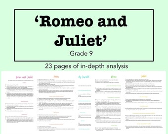 Romeo and Juliet Revision Guide English Literature GCSE Revision ...