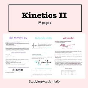 A LEVEL CHEMISTRY NOTES - Kinetics