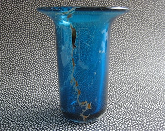 Mdina blue turquoise vase.